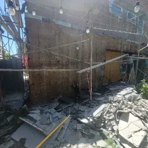 Open wall assembly prepared for Faircrest Heights water damage reconstruction